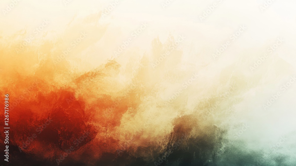 Abstract expressionism painting with warm colors and subtle textures