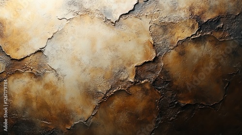 Abstract Textured Wall: Bronze and Gold Hues