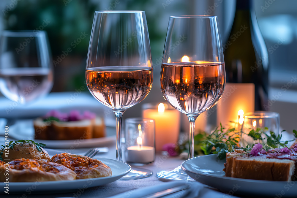 Naklejka premium wine in a restaurant