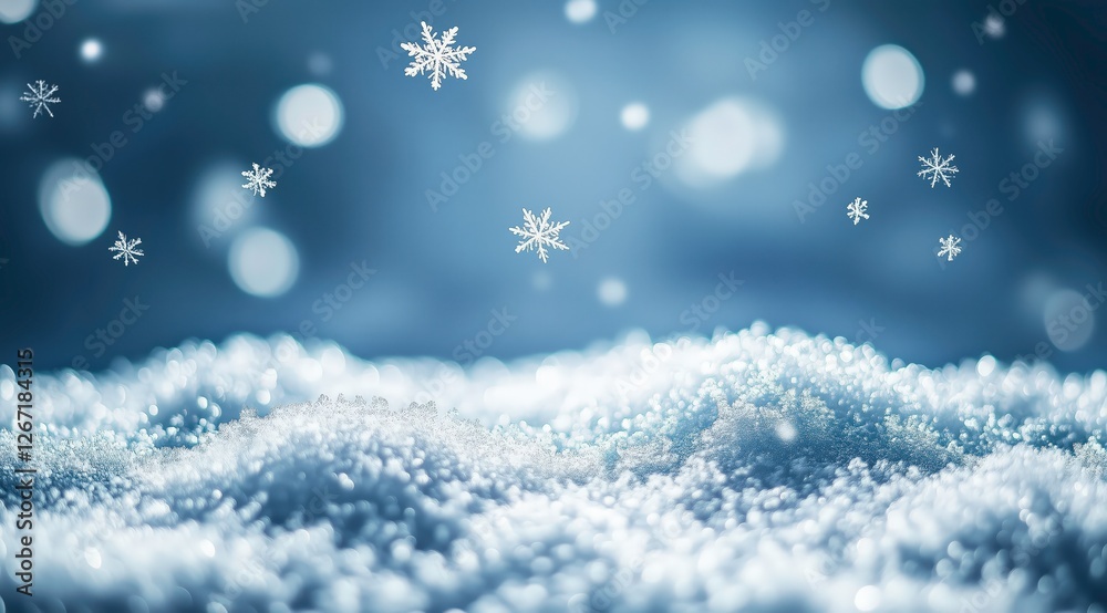 Winter Wonderland: A serene and snowy landscape, showcasing the delicate beauty of snowflakes softly falling against a backdrop of pristine white snow. Winter Wonderland: A serene and snowy landscape, showcasing the delicate beauty of snowflakes softly falling against a backdrop of pristine white snow.