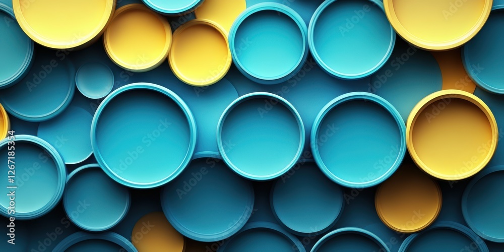 Abstract Blue and Yellow Circle Pattern Background Design Texture Wallpaper Abstract Blue and Yellow Circle Pattern Background Design Texture Wallpaper