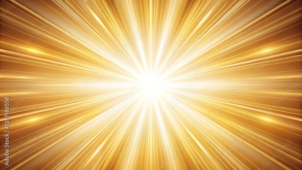 Obraz premium Golden Radiating Light Burst