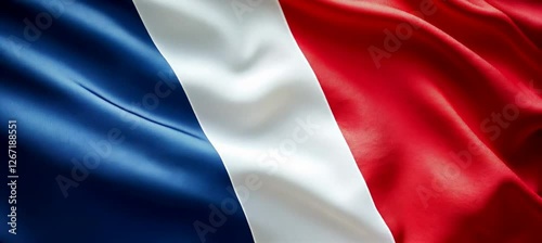 Waving France flag background. Country independence day concept. Generative video AI technology.