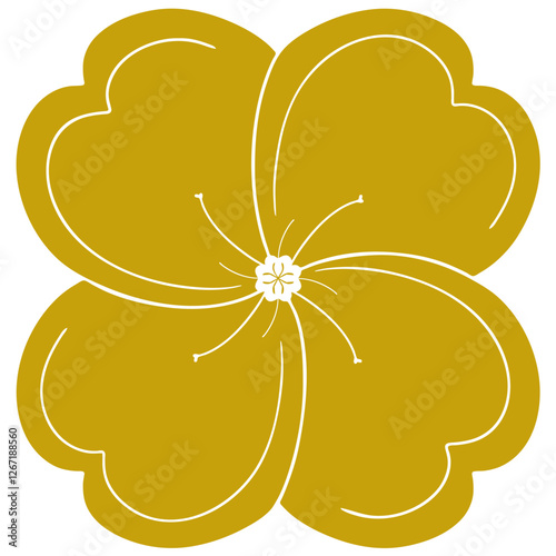 Stylized Yellow Flower Illustration