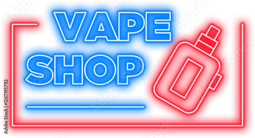 Neon Vape Shop Sign Lettering