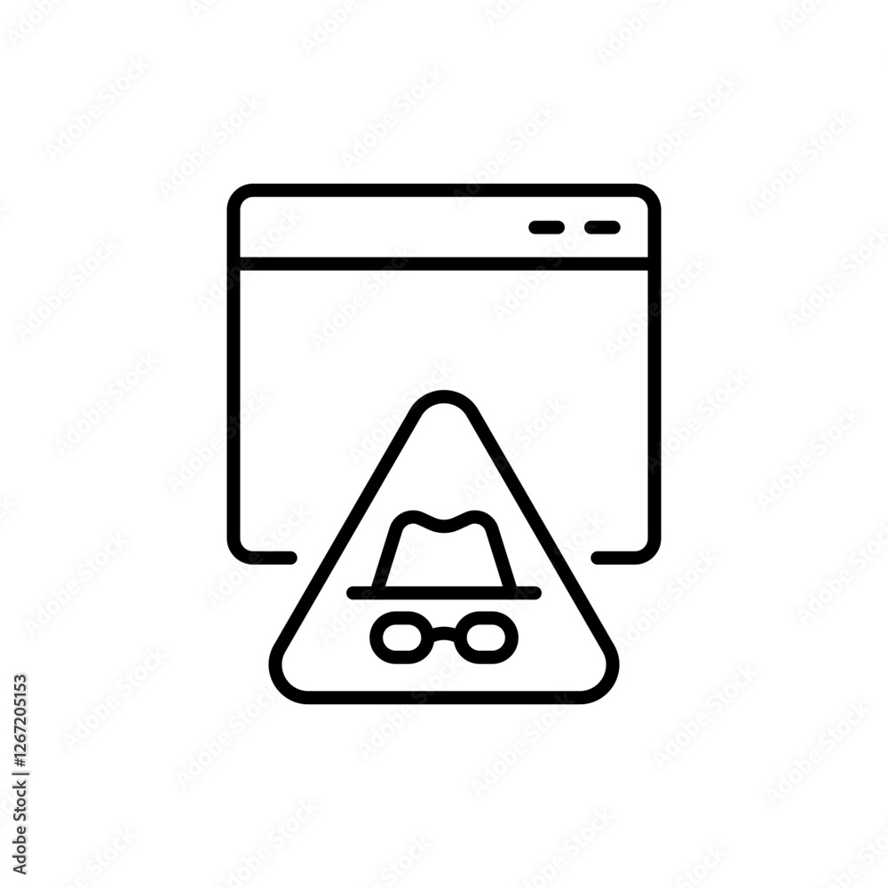 Spyware outline icons, minimalist vector illustration ,simple transparent graphic element .Isolated on white background Spyware outline icons, minimalist vector illustration ,simple transparent graphic element .Isolated on white background