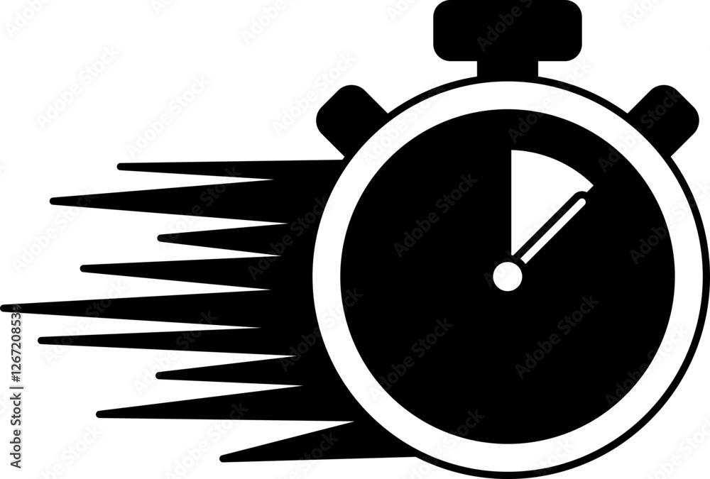 Obraz premium Fast Time Clock Icon