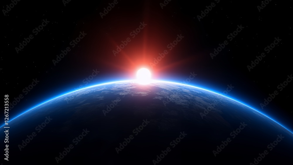 Obraz premium 息をのむような眺めの宇宙から見た地