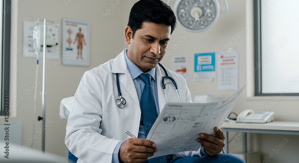 Doctor Reviewing Medical Chart