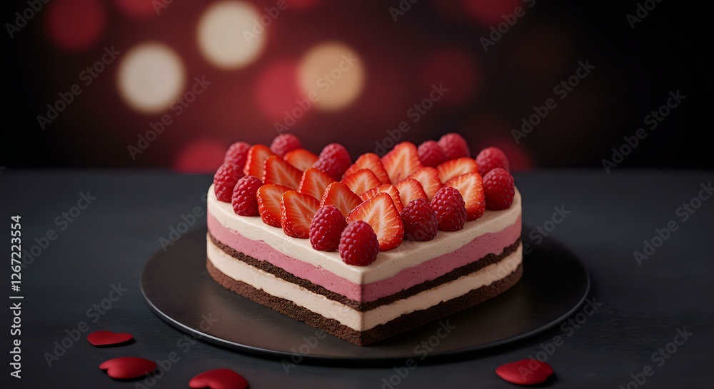 Valentine's Day Heart Cake