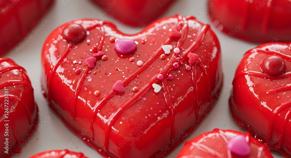Valentine's Day Heart-Shaped Chocolate Dessert