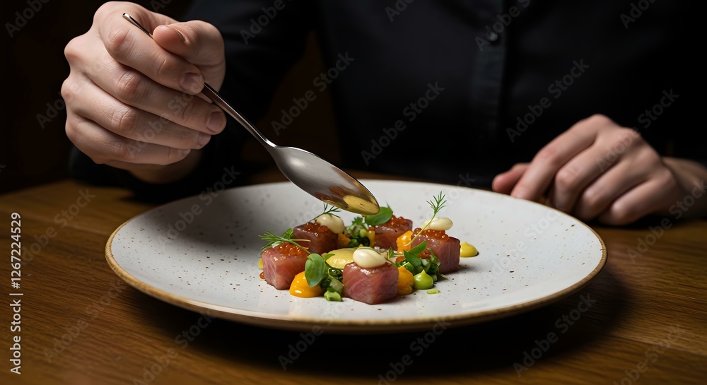 Gourmet Tuna Plate Presentation