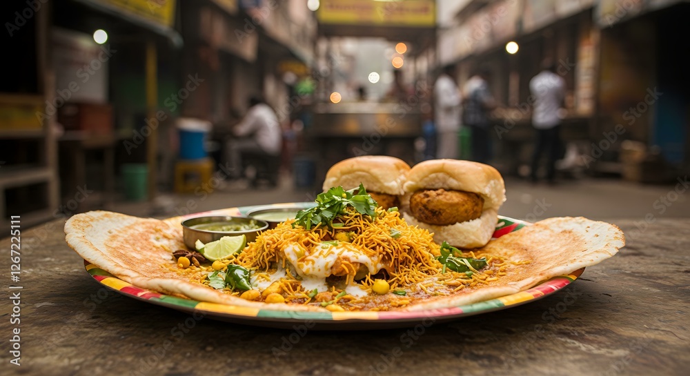 Vada Pav Street Food Platter