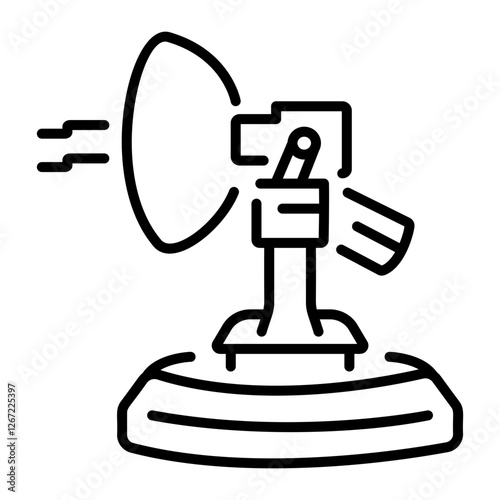 A line style icon of radar device 