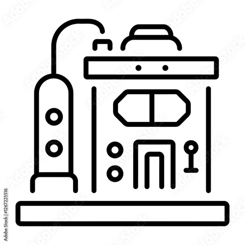 A line style icon of travel machine 
