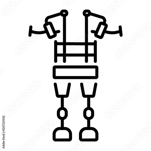 Exoskeleton icon in linear style 