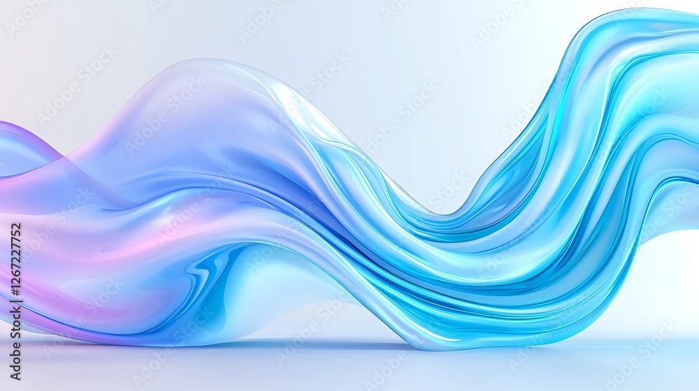 Fototapeta premium Abstract Fluid Spiral Pattern with Blue and Pink Shades on White Background Art for Modern Aesthetic and Decorative Backdrop