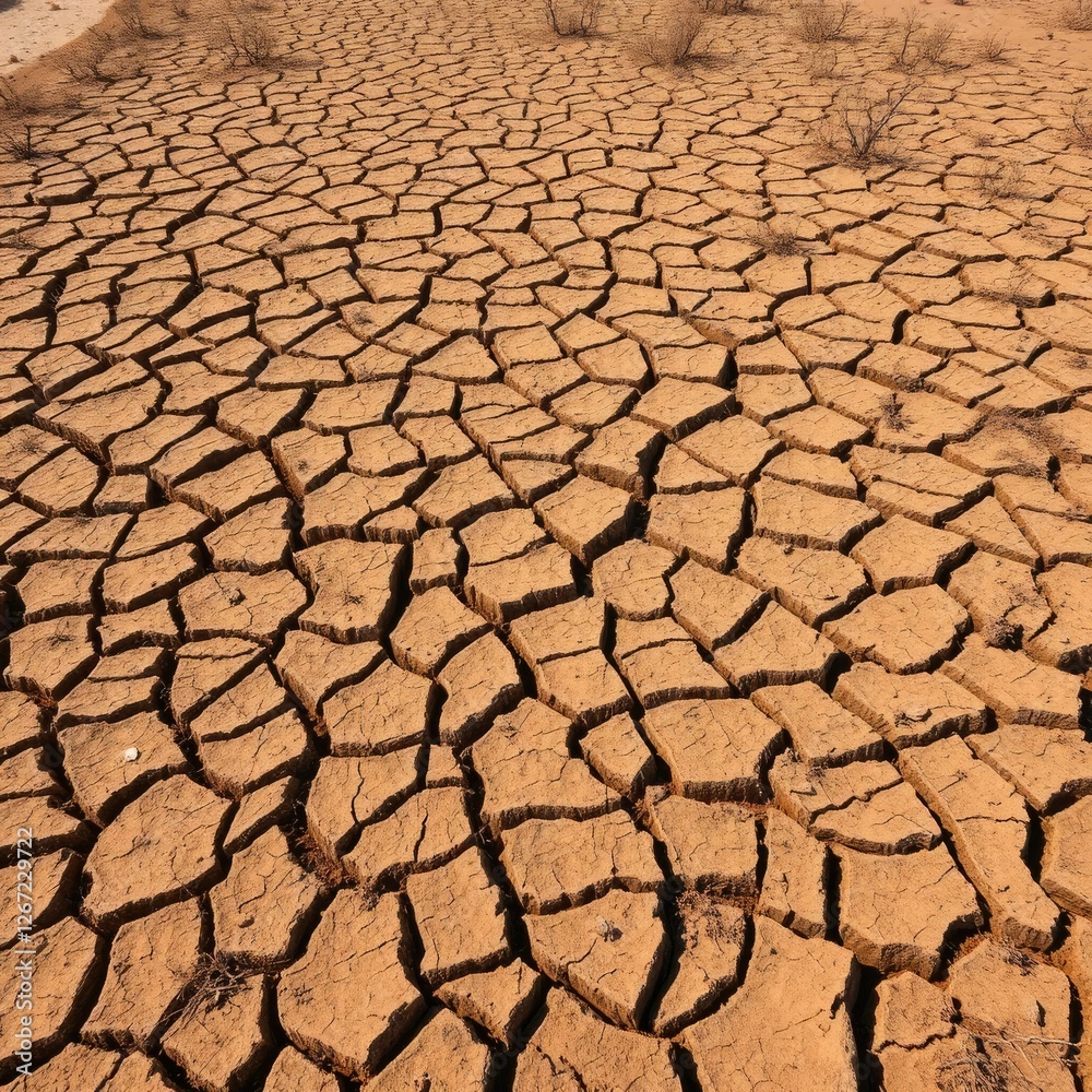 cracked earth fields withered plants dry leaves, soil erosion, arid environment cracked earth fields withered plants dry leaves, soil erosion, arid environment