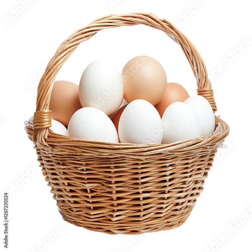 Wallpaper Mural Eggs in basket Isolated on transparent background. Torontodigital.ca