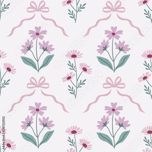 Vintage coquette spring floral pattern