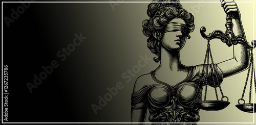 themis with scales of justice and law, scale of justice and law vector art, symbol of justice tamplate vector background.