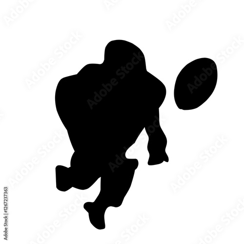 American football player silhouettes