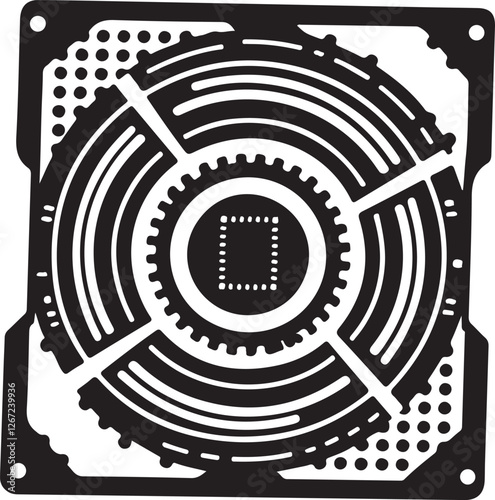 vector illustration of a black and white background