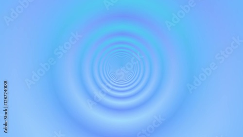Wave from concentric circles, rings on the surface. Bright, milky radio wave abstract motion background. Seamless loop