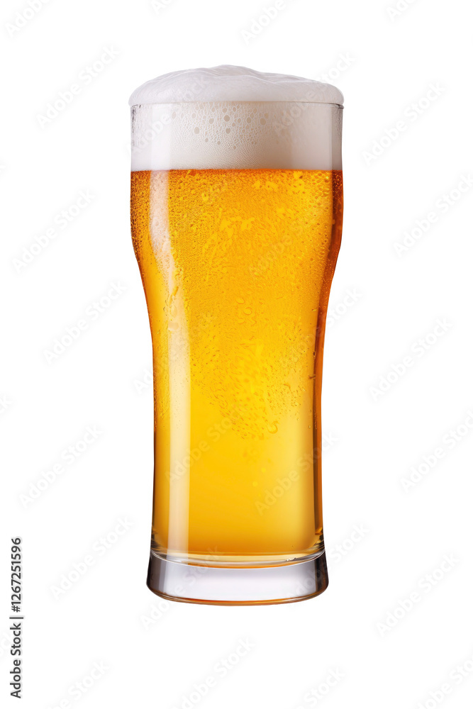 A Refreshing Glass of Cold Beer on transparent background A Refreshing Glass of Cold Beer on transparent background
