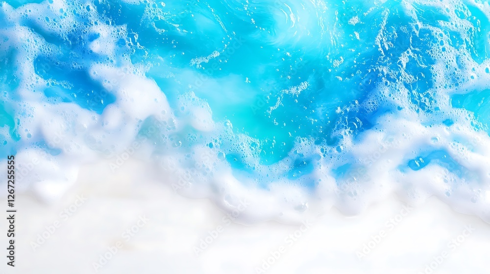 Obraz premium Fluid Oceanic Texture with Deep Blue and Green Shades for Artistic Backgrounds and Abstract Wave Patterns