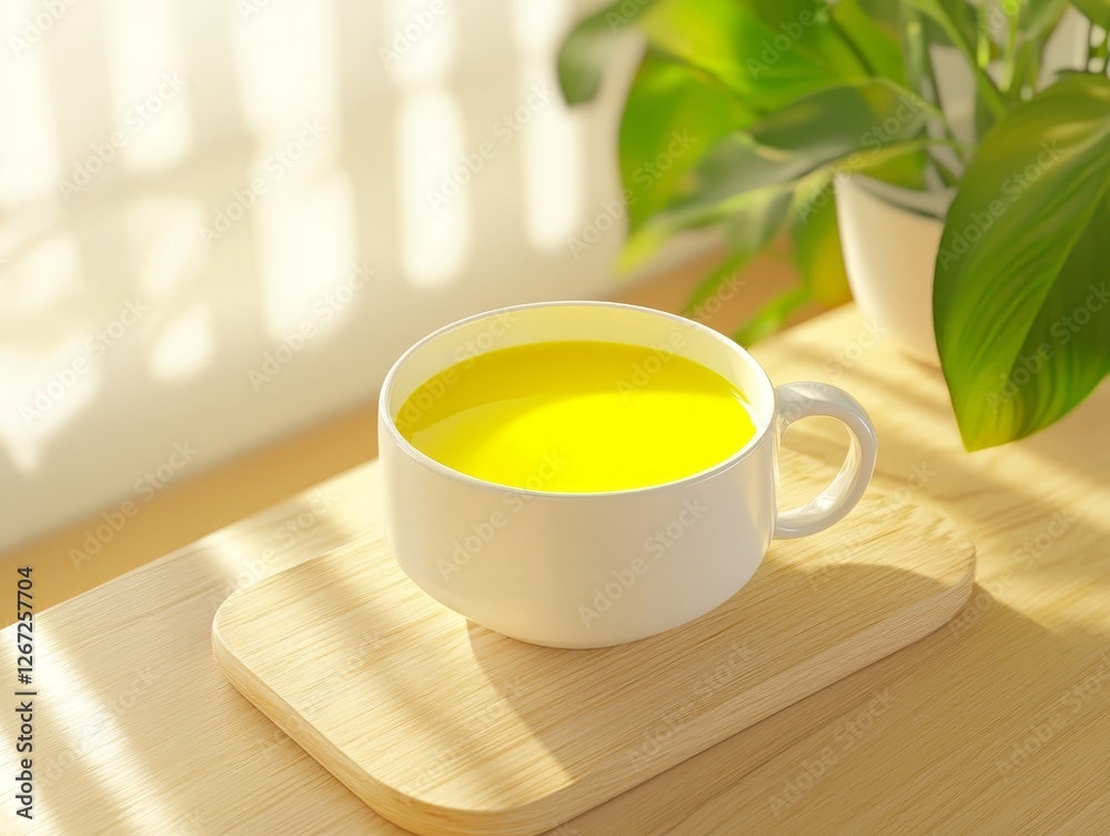 Rustic cup of soothing green tea on wooden table moment of tranquility soothing Rustic cup of soothing green tea on wooden table moment of tranquility soothing