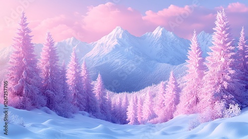 winter landscape in the mountains