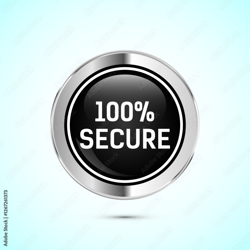 100 percent secure web button icon design 100 percent secure web button icon design