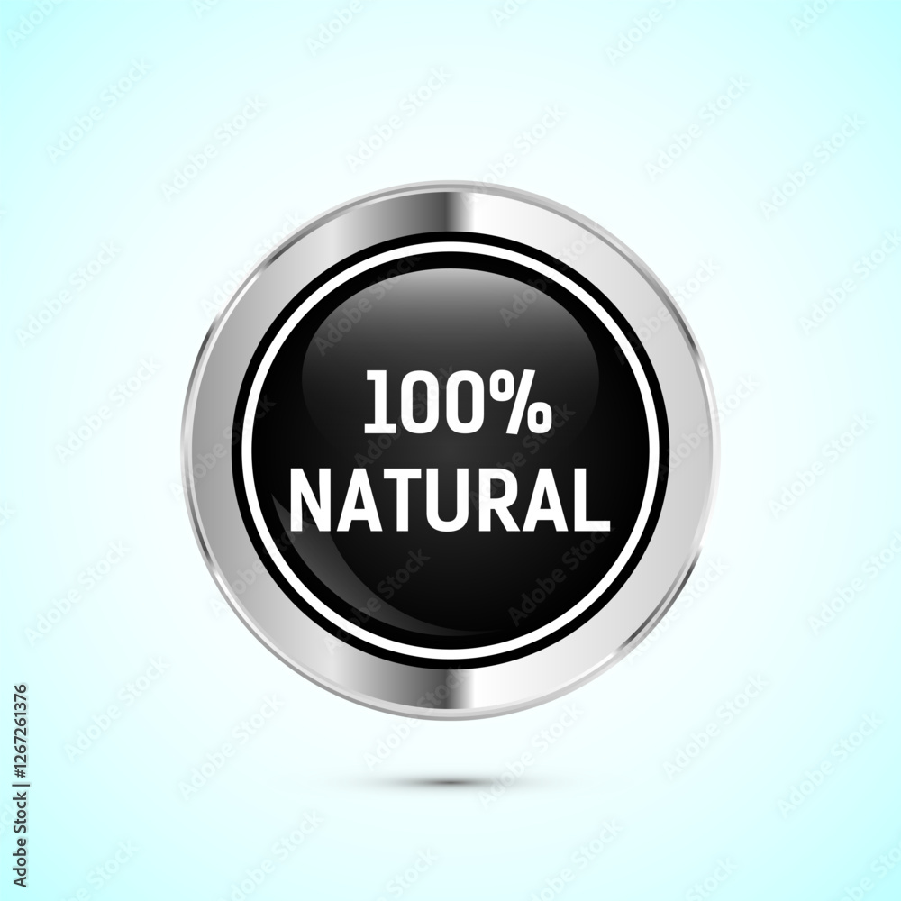 100 percent natural web button icon design 100 percent natural web button icon design