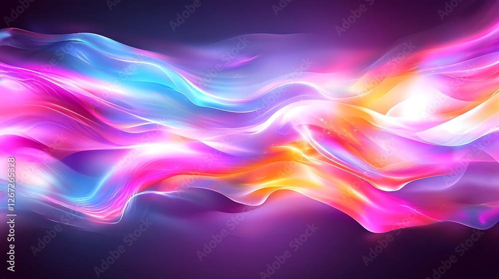 custom made wallpaper toronto digitalAbstract Illuminated Swirling Wave Design with Dynamic Motion and Vibrant Colors on Dark Background