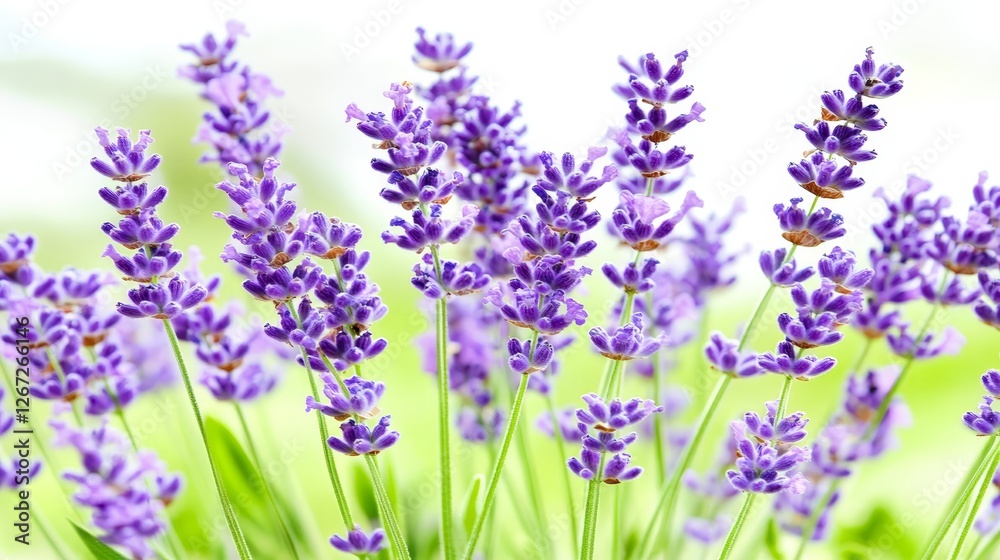 Obraz premium Tranquil lavender flowers wallpaper soothing purple floral design for walls soothing