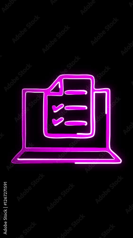 Listing neon button, web icon, social media icons, glowing element Listing neon button, web icon, social media icons, glowing element