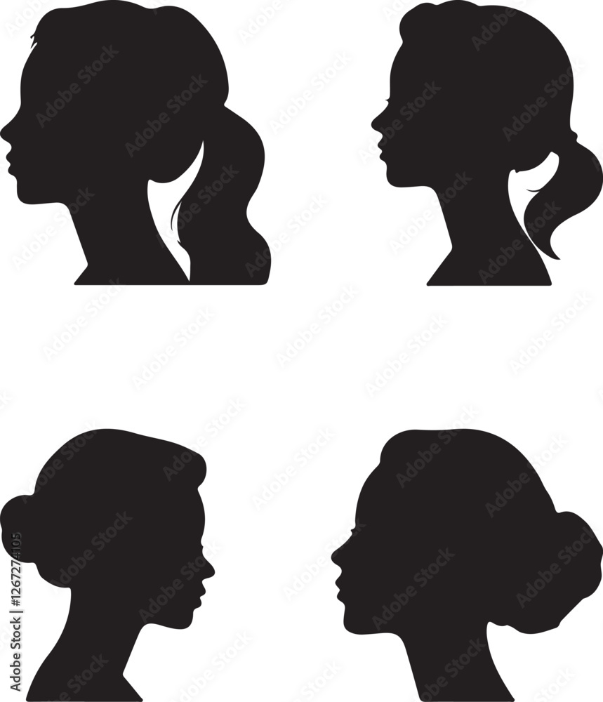 Fototapeta premium vector silhouette of a woman