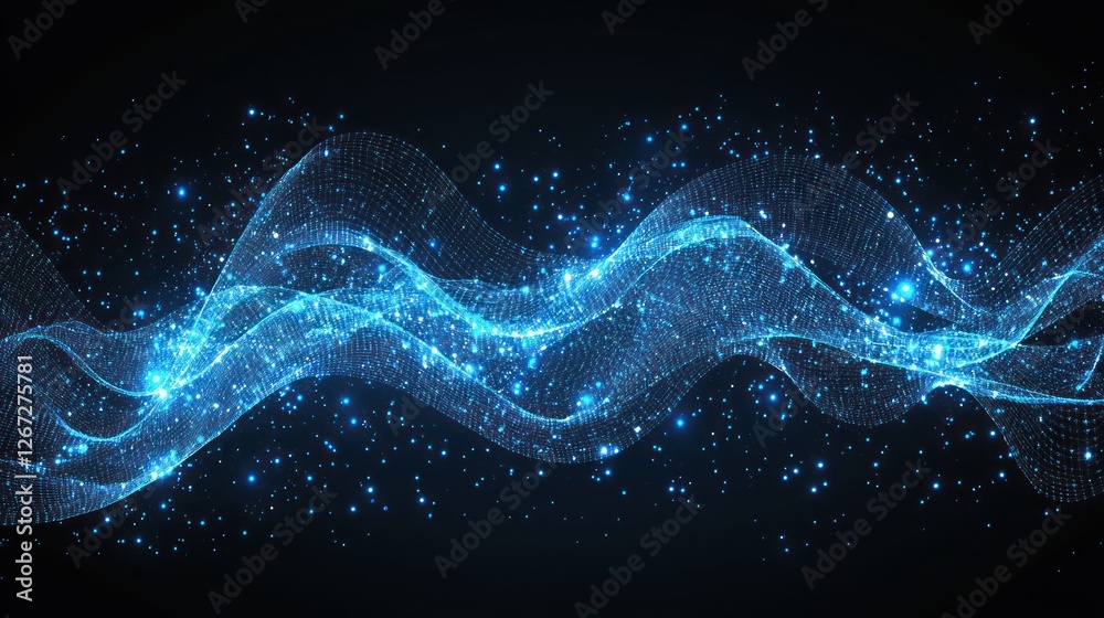 Abstract digital wave pattern on dark background Abstract digital wave pattern on dark background