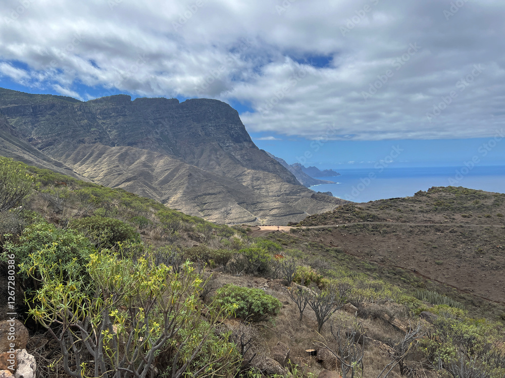 Mountains around the sea and Agaete