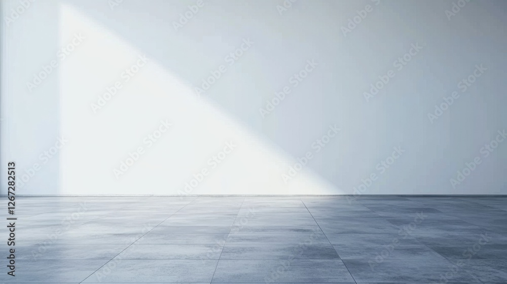 minimalist empty room with sunlight and concrete floor minimalist empty room with sunlight and concrete floor