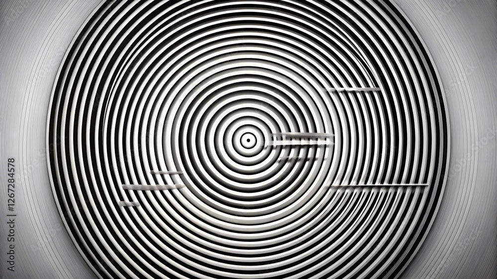 Obraz premium Abstract Concentric Circles Pattern