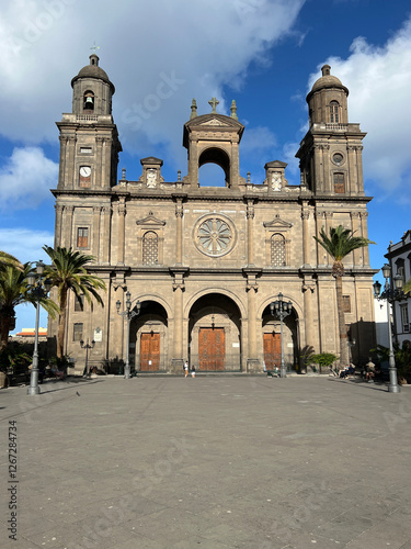 Obraz na płótnie Las Palmas Cathedral Catedral de Canarias w salonie