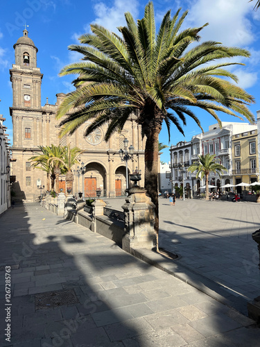 Obraz na płótnie Las Palmas Cathedral Catedral de Canarias w salonie