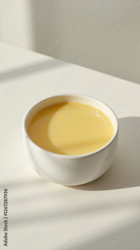 A close-up photo of a cup filled with yellow liquid on a light table, possibly beef tallow or an oil-based substance, set against a soft background. A close-up photo of a cup filled with yellow liquid on a light table, possibly beef tallow or an oil-based substance, set against a soft background.