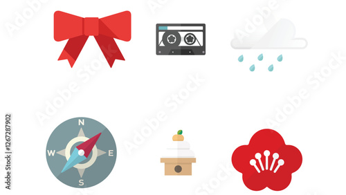 Abstract icon set vector illustration