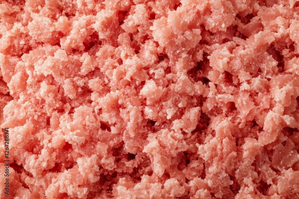 Close-up of raw ground meat texture in pink hues. Neural network AI generated Close-up of raw ground meat texture in pink hues. Neural network AI generated