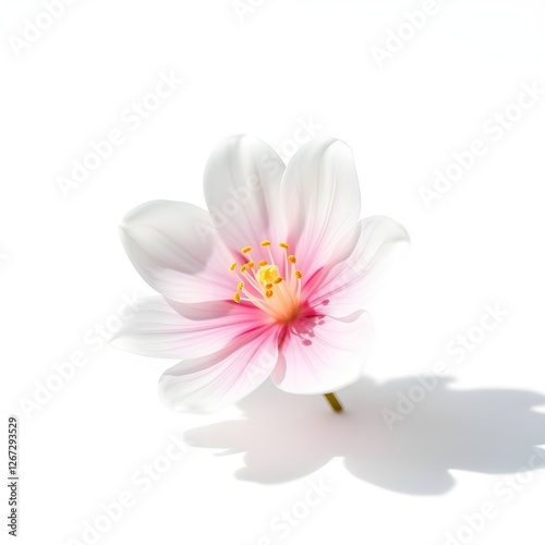 White background Mugunghwa flower photo
