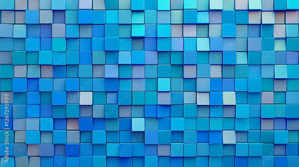 Digital technology background. Digital data square blue pattern pixel background Digital technology background. Digital data square blue pattern pixel background