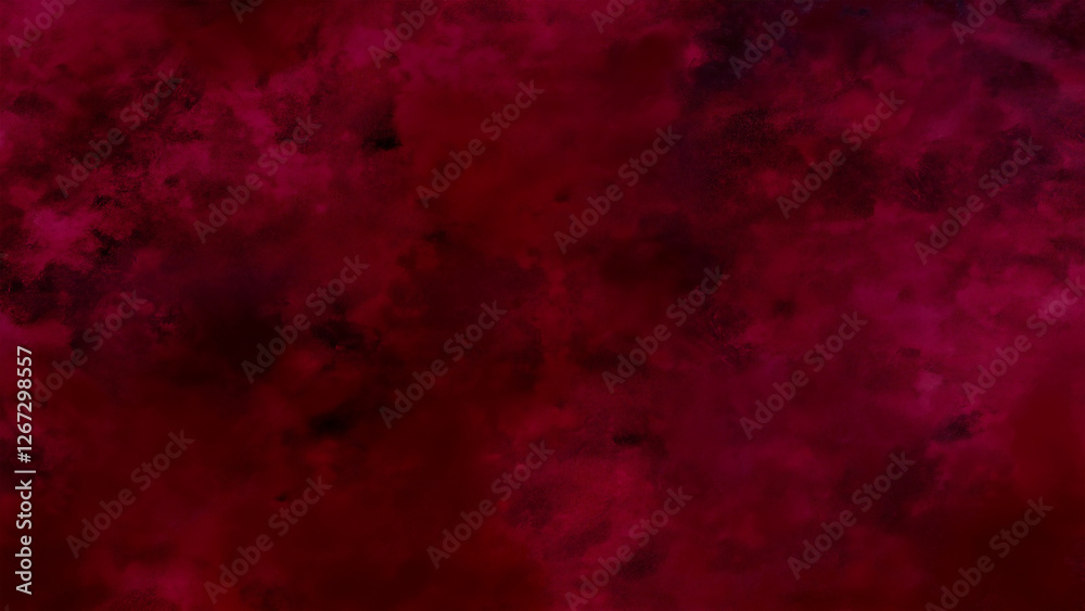 Obraz premium Deep red and black-toned background with a soft, smoky texture. The watercolor-like finish enhances its dark, mysterious, and artistic appeal.